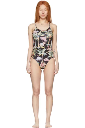 RED Valentino Black Polyester One-Piece Swimsuit