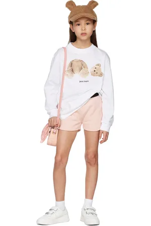 Palm Angels Kids Pink Logo Shorts