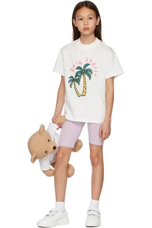 Palm Angels Kids Pink Logo Cycling Shorts