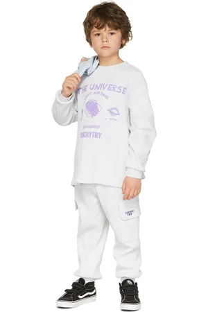 Luckytry Kids Gray Waffle Pocket Lounge Pants