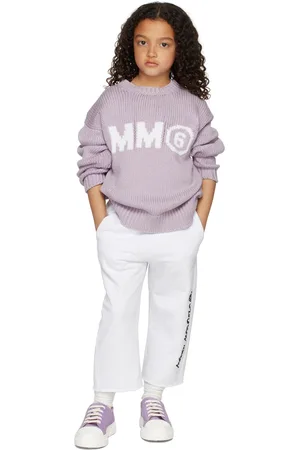 Maison Margiela Kids Purple Logo Sweater