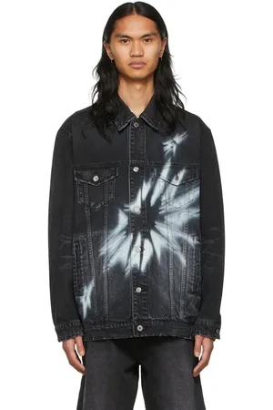 We11 Done Black Graphic Denim Jacket