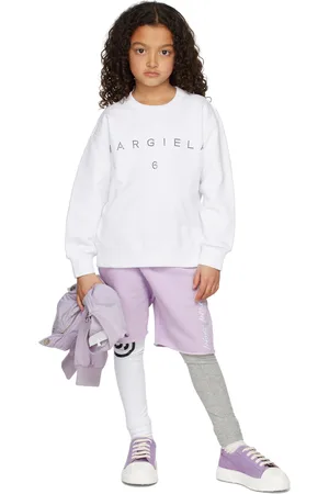Maison Margiela Kids White Stud Logo Sweatshirt