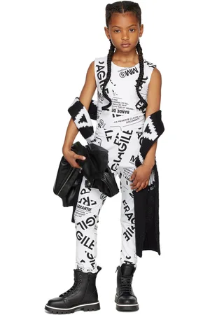 Maison Margiela Kids White All Over Printed Bodysuit