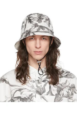 Erdem Black & White Cotton Bucket Hat