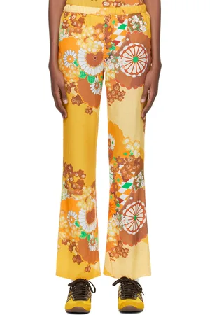 ERL Yellow Viscose Lounge Pants