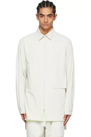 Y-3 Men Shirts - Off-White Nylon Shirt