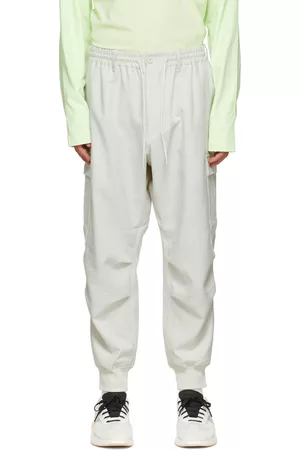 Y-3 Men Cargo Pants - Gray Polyester Cargo Pants