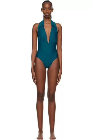 Anne Isabella Women Swimsuits - SSENSE Exclusive Green One-Piece Swimsuit