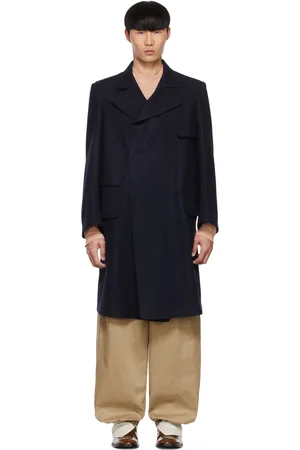 Maison Margiela Navy Wool Coat