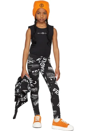 Maison Margiela Kids Black Logo Bodysuit