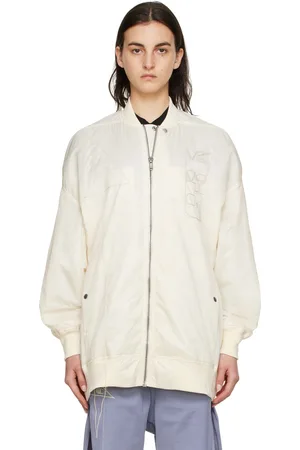 Rick Owens Off-White Nylon Bomber Jacket