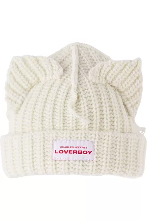 Charles Jeffrey Loverboy Beanies - SSENSE Exclusive Baby Off-White Chunky Ears Beanie