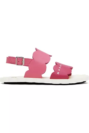 Marni Sandals - Kids Pink Strap Flower Sandals
