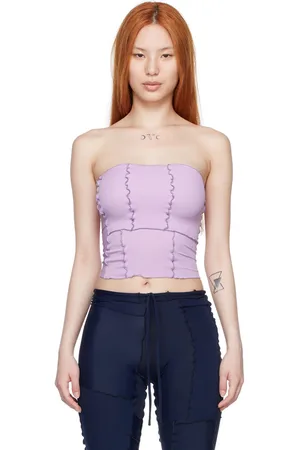 Sherris Purple Nylon Tube Top