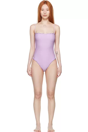 Sherris Women Swimsuits - Purple Nylon One-Piece Swimsuit