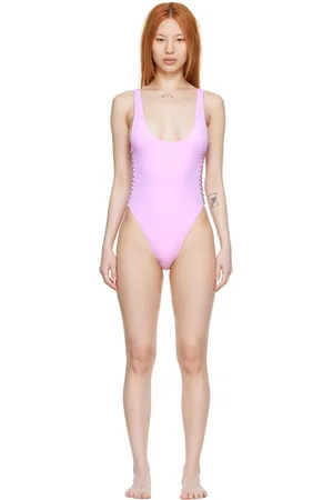 Stella McCartney Purple Falabella One-Piece Swimsuit