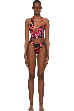 Louisa Ballou SSENSE Exclusive Black Recycled Nylon One-Piece Swimsuit