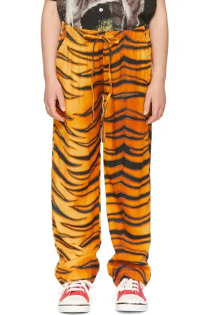 Endless Joy SSENSE Exclusive Kids Black & Orange Harimau Pants