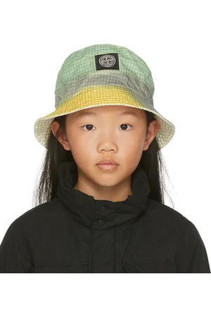 Stone Island Junior Hats - Kids Green & Airbrushed Bucket Hat