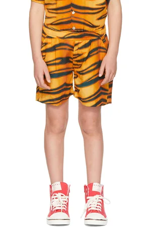 Endless Joy SSENSE Exclusive Kids Black & Orange Harimau Shorts