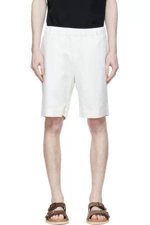 Agnona Men Pyjamas - White Cotton & Silk Pyjama Shorts