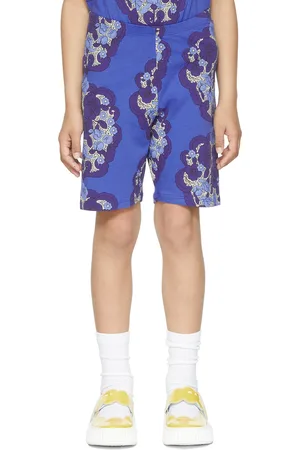 Mini Rodini Kids Blue Flowers Shorts