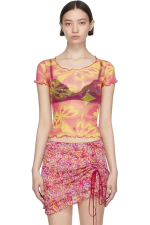 PRISCAVera SSENSE Exclusive Pink Nylon T-Shirt