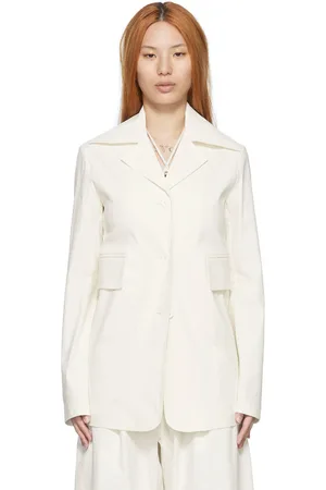 Quira SSENSE Exclusive Off-White Linen Jacket