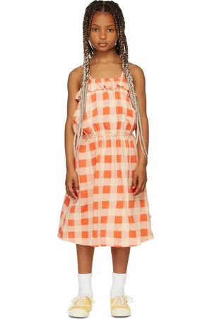 Repose AMS Kids Orange Ruffle Dress