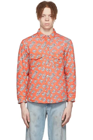 ERL Orange Cotton Over Shirt