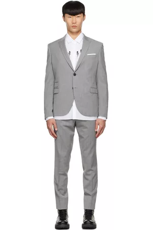 Neil Barrett Men Suits - Gray Polyester Suit