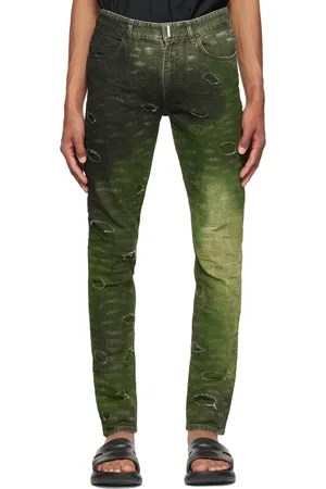 Givenchy Green Distressed Jeans