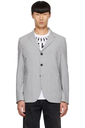 Neil Barrett Gray Polyester Blazer