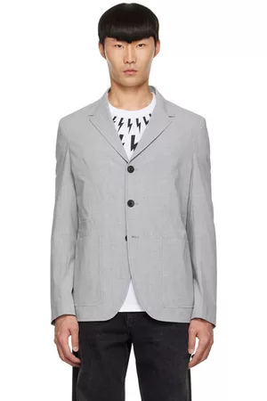 Neil Barrett Men Blazers - Gray Polyester Blazer