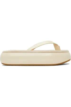 OSOI Off-White Boat Flip Flop Platform Slides