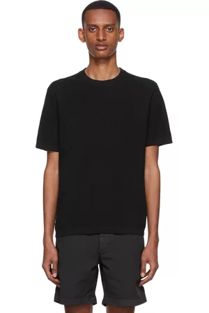 THEORY Men T-shirts - Black Cotton T-Shirt