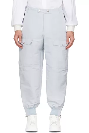 Alexander McQueen Men Cargo Pants - Blue Recycled Polyester Cargo Pants