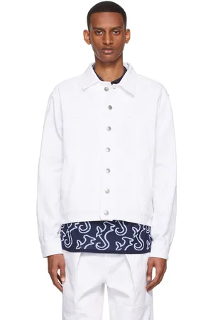 Serapis White Hippocampus Denim Jacket