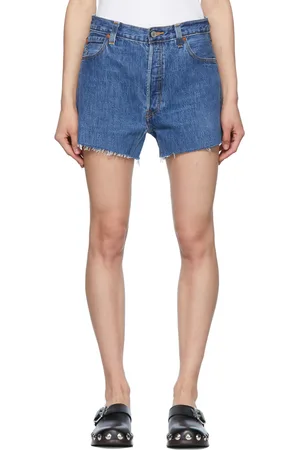 RE/DONE Blue 90s Low Slung Shorts