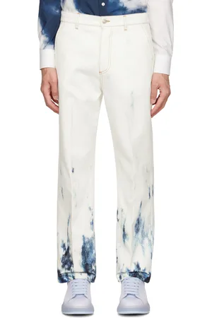 Alexander McQueen White Blue Sky Jeans