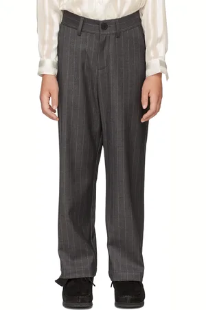BO(Y)SMANS Kids Gray Striped Trousers
