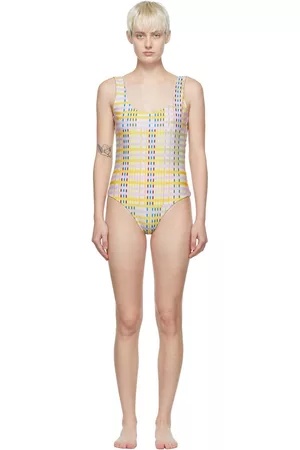 STINE GOYA Women Swimsuits - SSENSE Exclusive Yellow Angela One-Piece Swimsuit