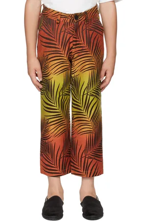 BO(Y)SMANS Kids Orange & Green Tropical Trousers