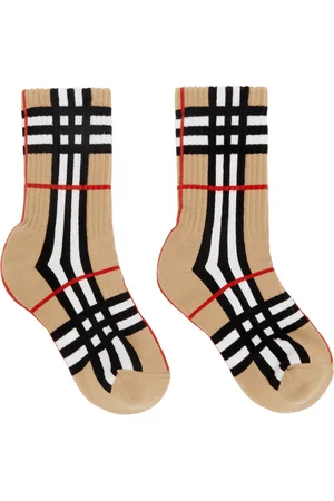 Burberry Beige Check Socks
