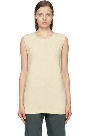 CAES Off-White Alpaca Vest
