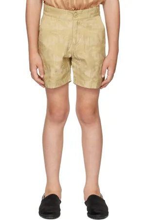 BO(Y)SMANS Kids Beige Palm Shorts