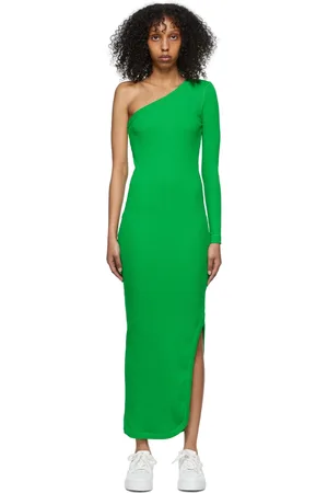 Ami Green Cotton Maxi Dress