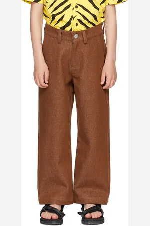 BO(Y)SMANS Kids Brown Straight-Leg Jeans