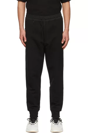 Y-3 Men Trousers - Black Cotton Sweatpants